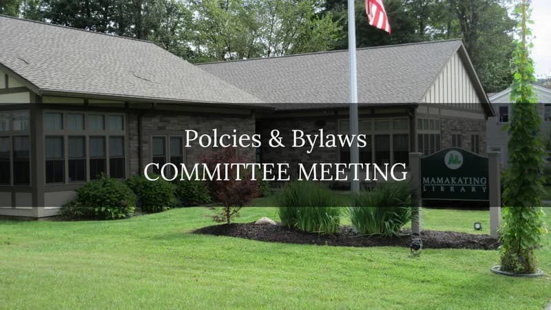 Promotional image for Policy & Bylaws Committee Meeting